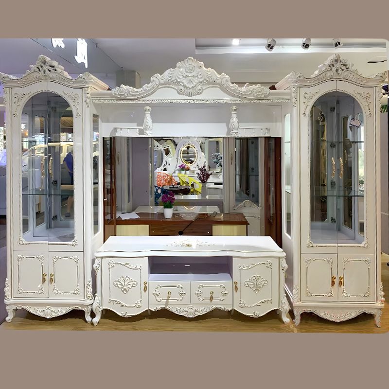 欧式电视柜组合酒柜背景墙柜一体客厅柜家用影视墙柜影视柜奢华