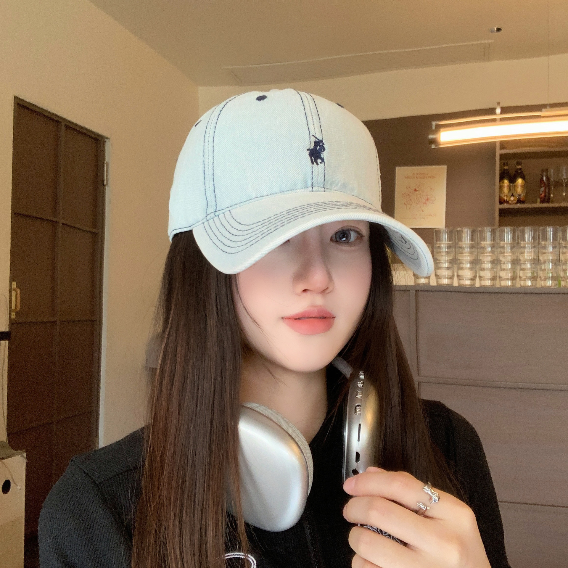 공장가 현장 유럽과 미국의 사계절 남성과 여성을 위한 데님 야구 모자 새로운 스타일의 워시드 소프트 탑 포니 로고 피크 캡