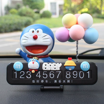 Nömrəli dayanma kartı Plate, Car Interior Decoration, Car - black-parking-card-station-cat-colored-ball