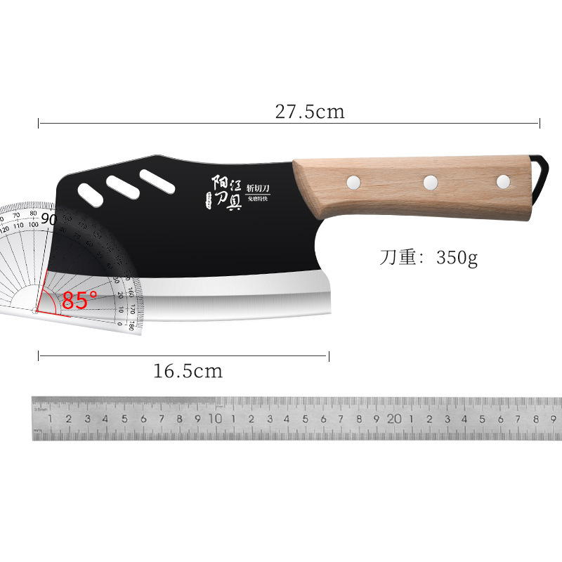 Cuchillo de cocina de cocina de cocina de acero de alto carbono sin molienda cuchillo de hierro antiguo cortar cortar cortar hueso cortador