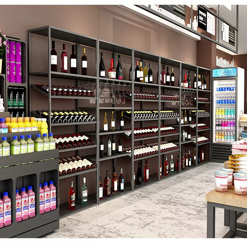 落地铁艺酒柜酒吧酒行红酒陈列架葡萄酒酒杯架展示架储藏架定制
