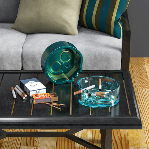 Poppy diy crystal glue resin mold irregular skull ashtray silicone mold source goods