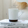 Hyundai simple office coffee cup with wood pad ceramic cup in the workplace solid color mug home drinking water cup