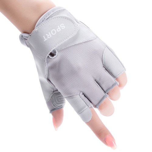 Sports cycling gloves women's half-finger non-slip wear-resistant cocoon fitness outdoor rock climbing thin breathable gloves women