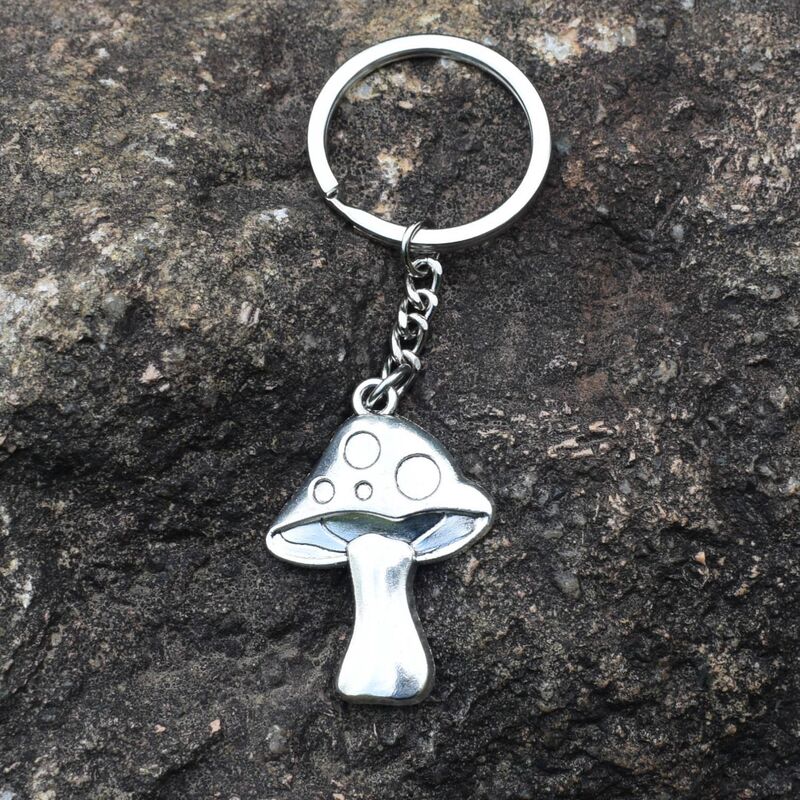 Mushroom Key Chain Jewelry Natural Woodland Pendant Necklace Earrings Accessories Bodhi Jinhua