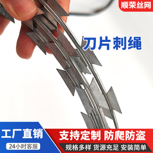 Stainless Steel Barbed Wire for Anti-Theft and Anti-Climbing, Galvanized Anti-Theft and Anti-Climbing Stainless Steel Barbed Wire for Ships