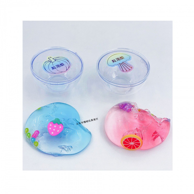 B tazón de oro pegamento espumante de alta transparente decoración de frutas embalaje atractivo Delgado buen estiramiento antiadherente mano Arcilla de cristal