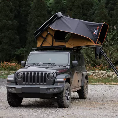Roof Tent Car Tent Quick Opening Camping Camping Sun-proof Rain-proof Warm Foldable Sedan SVU Off-road (Avtomobil dam çadırları) - brown-2-3-people