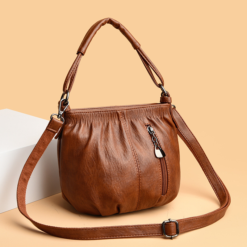 Women's Bag 2024 New European and American Fashion Retro Bag Women's Handbag Shoulder Bag Multi-layer Large Capacity Crossbody Bag