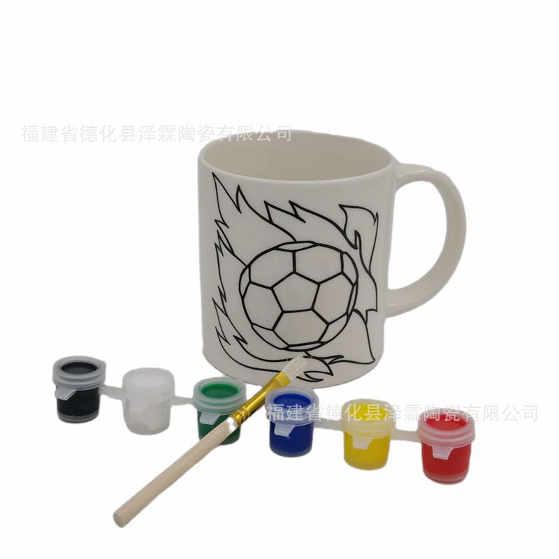 Taza de marca creativa taza de cerámica taza de graffiti taza de pintura taza no se borra regalos del día del niño capacitación comercio exterior original