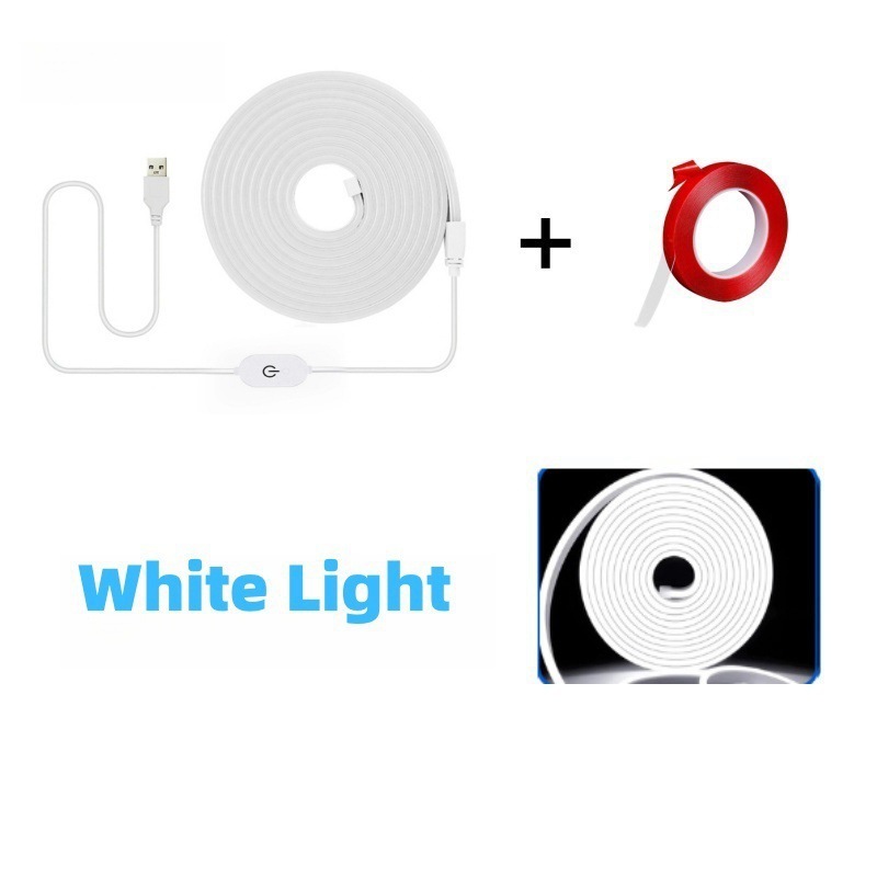 5V 低電圧超高輝度 USB タッチネオンストリップ柔軟な防水 LED ミラーキッチンキャビネット装飾シリコーン雰囲気ライトストリップ|undefined
