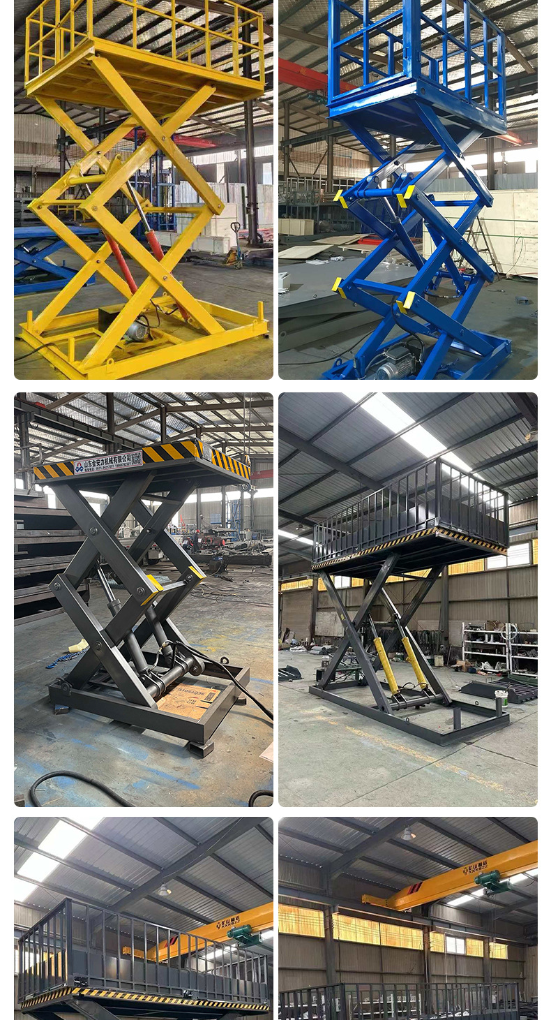 Direct manufacturer of electric lifting platforms, large-tonnage warehouse and workshop cargo loading and unloading fixed scissor lifts
