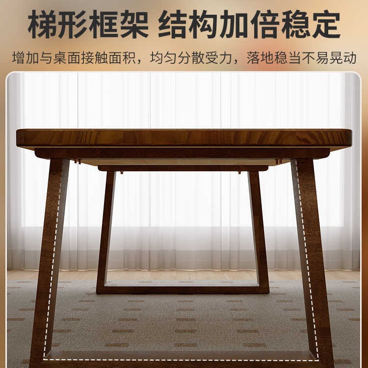 Mesa de computadora de madera maciza Mesa de estudio para el hogar Mesa de escritorio de estudiantes para la sala de estar Mesa de tablero grande Mesa larga doble