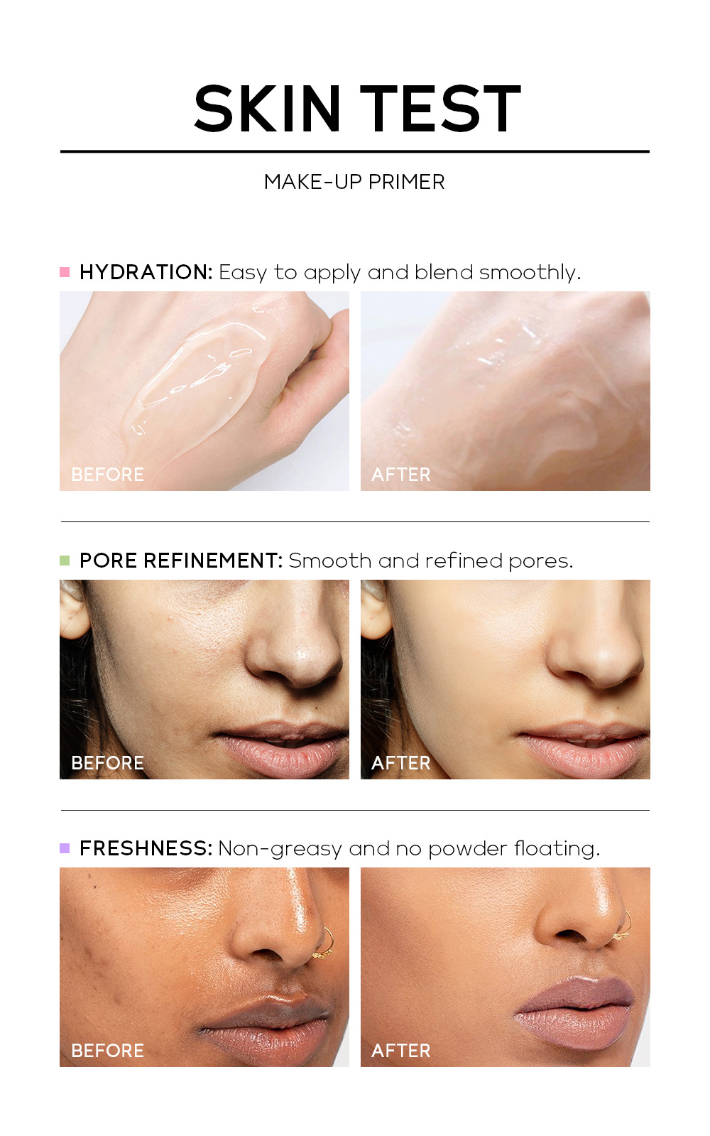 Cross-border version QUIYUM Primer 4-color (Color box) 30g Hydrating, light and thin, hydrating and moisturizing manufacturer wholesale makeup undefined