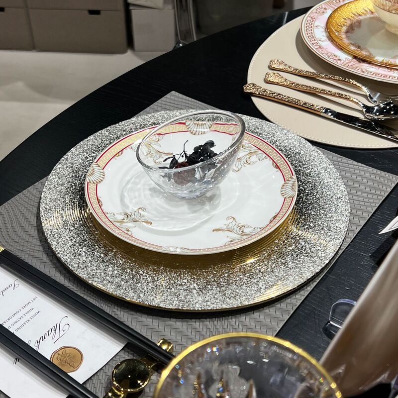 Bone China Tableware, Light Luxury European Floral Style, French Retro Style, Western-Style Bowls and Plates, Dessert Plate Set, Bowl and Plate Bone China Set