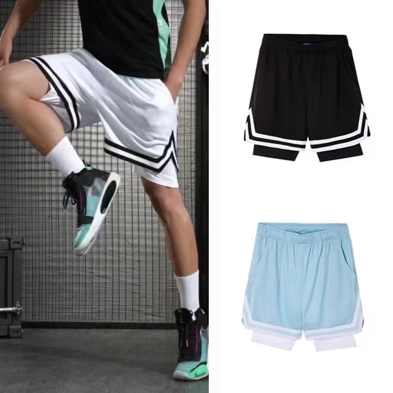 2024 New Sports Casual Shorts Men's Thin Five-point Pants Summer American Loose Sports Basketball Pants