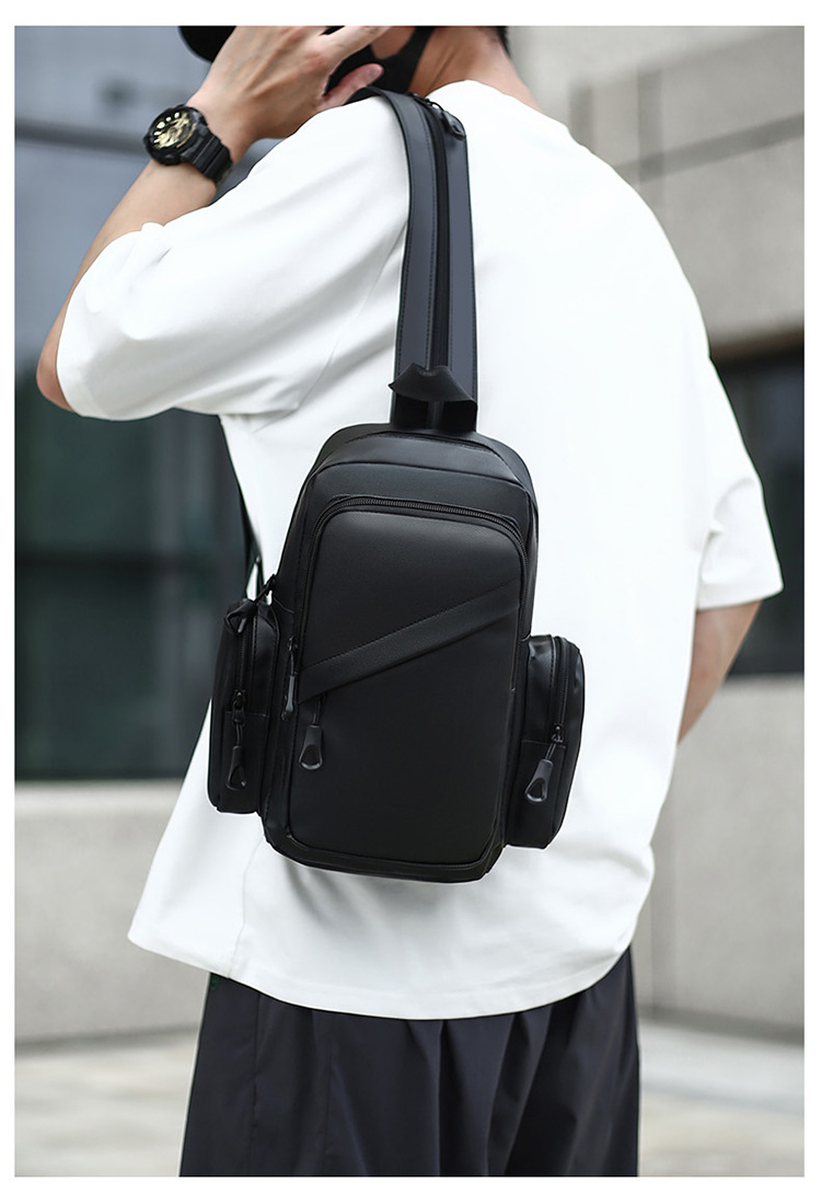 New business men's backpack, water-resistant, suitable for both shoulder and single shoulder, cross-border Oxford fabric men's computer backpack undefined