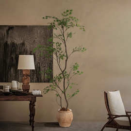 大型枫树盆景室内客厅装饰假绿植感仿生植物摆件