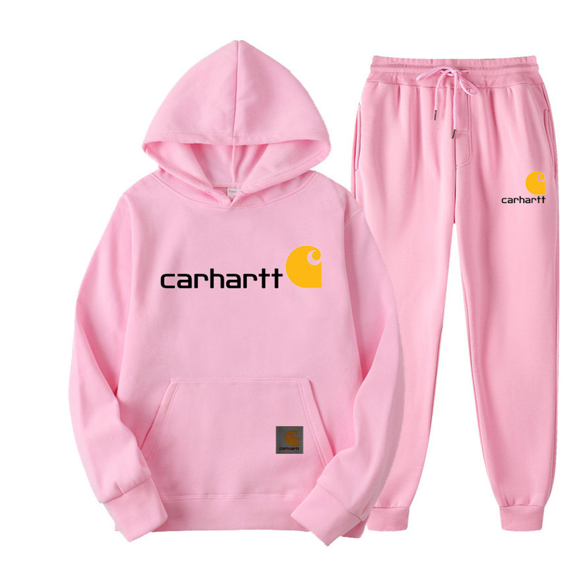 Cross-border Amazon fashion brand carhartt two-piece mango letter sweater men and women plus velvet hoodie wholesale