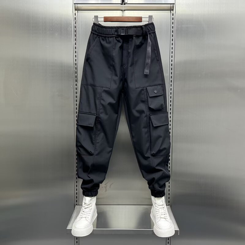 Japanese-Style Cargo Pants for Men, Summer Loose High-Quality Multi-Pocket Jogger Pants, Spring and Autumn Youth Trendy Cool Long Pants Japanese-Style Cargo Pants for Men, Summer Loose High-Quality Multi-Pocket Jogger Pants, Spring and Autumn Youth Trendy Cool Long Pants