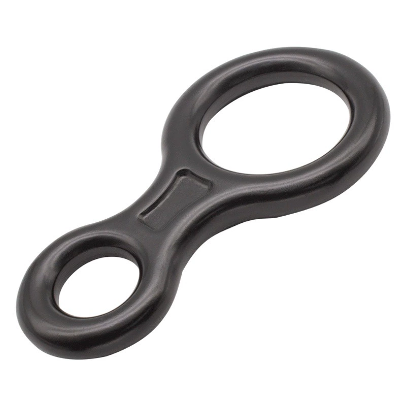 Открытый алюминиевый сплав с 8 кольцами, противопожарная защита спуска, защита от замедления, отверстие для управления скалолазанием, 8 колец, быстросъемная скользящая пряжка