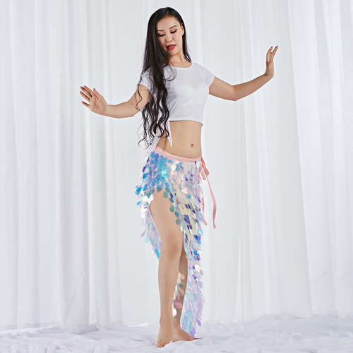 Dancer sequin hip scarf belly dance costume belly dance waist chain belly dance hip scarf mermaid hip scarf
