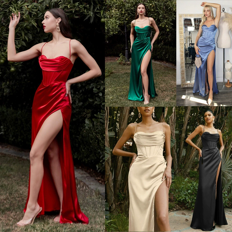 2023 Европейская и американская весенне-летняя экспортная новая женская одежда Wish Amazon сексуальное платье на подтяжках без рукавов