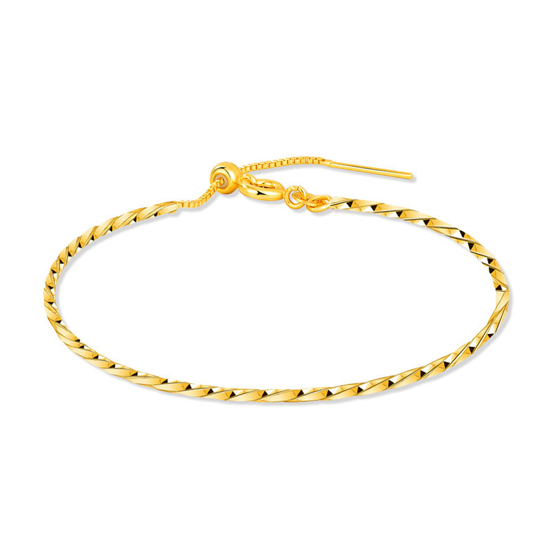 Wearable pequeño agujero del grano de la aguja de tipo pulsera de cuentas chapado en oro de 24K Pearl Road Pass pulsera de cuentas Universal DIY pulsera