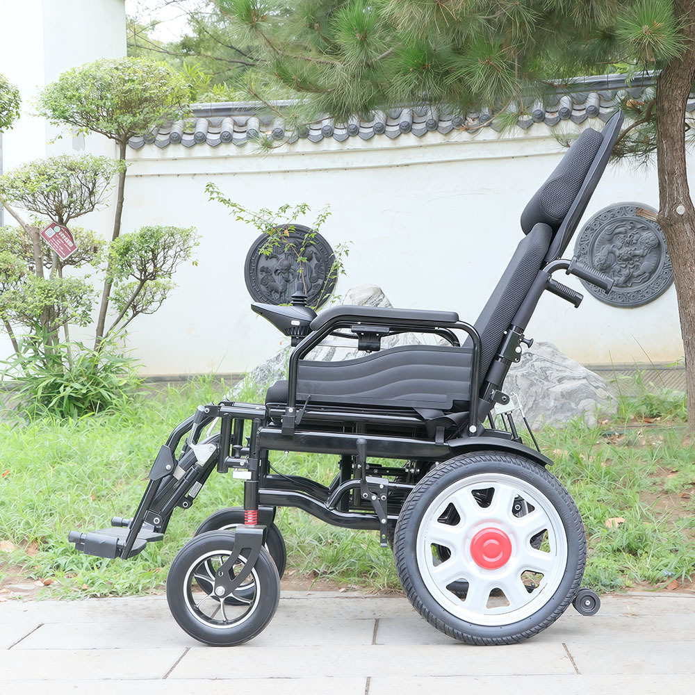 Reclining Electric Wheelchair, Intelligent Fully Automatic Folding Electric Wheelchair for the Elderly and Disabled, Mobility Scooter for the Elderly