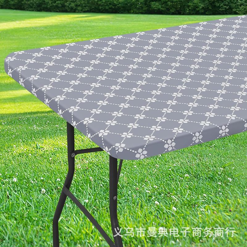 国境を越えてよく売れているのは、テーブルカバー付きの屋外防塵庭のテーブルカバーゴムの野食卓の布プリントの弾力性テーブルカバーです。|undefined