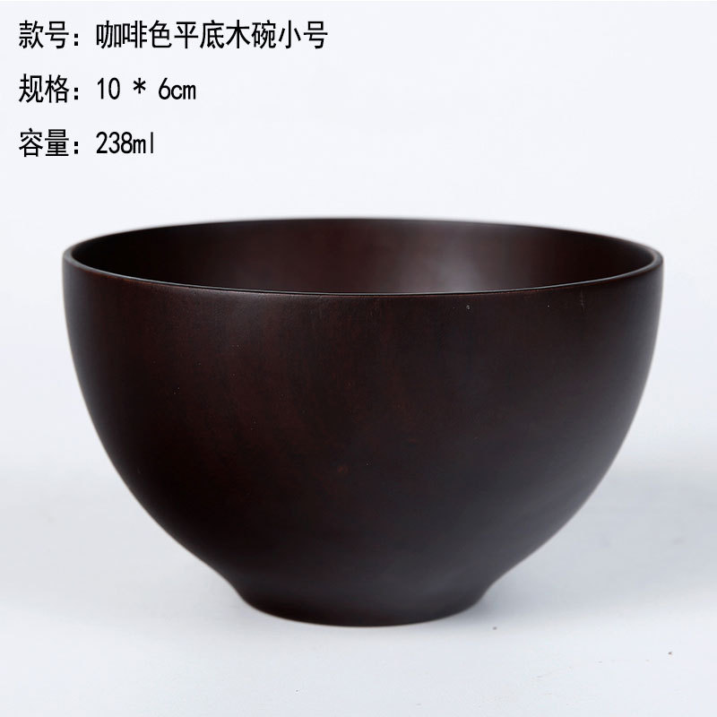 Directo de fábrica de primer grado plano creativo tazón de madera Jujube tazón de madera para el hogar tazón de madera maciza antiquemaduras gran cantidad de descuento
