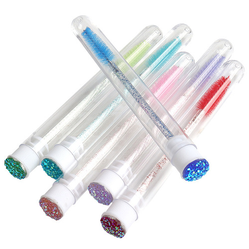 Wholesale eyelash grafting tools, eyelash grafting brushes, transparent mascara brushes in tubes, multi-color independent packaging