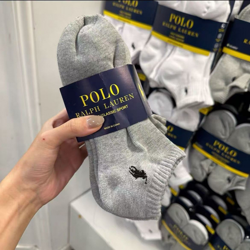Polo Ralph Lauren Classic Sport Ankle Socks Cushioned Grey