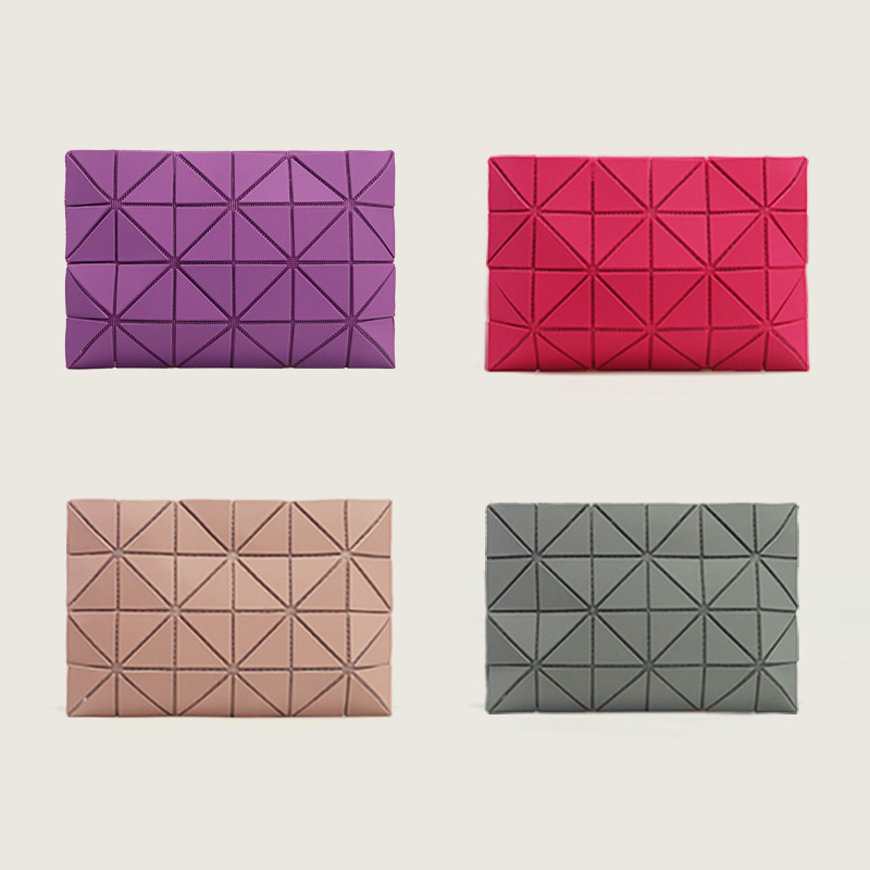 Japanese And Korean Geometric Diamond Clutch Cosmetic Bag Fashion Casual Frosted Envelope Bag Mobile Phone Key Bag