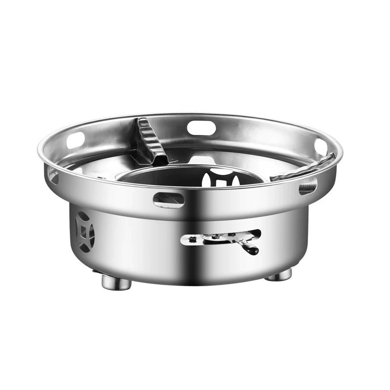Alcohol stove small hot pot household hotel commercial hotel special pot outdoor stove solid stainless steel dry pot pot