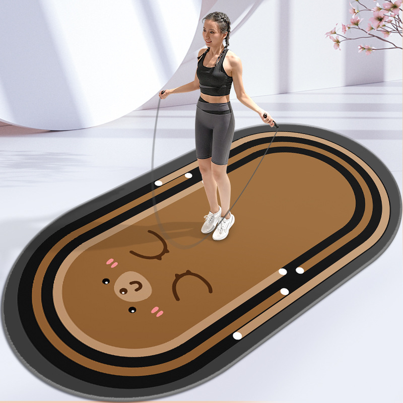 Salto de la cuerda alfombrilla insonorizada colchoneta de absorción de golpes colchoneta de yoga grande engrosada alfombra deportiva de interior antideslizante gimnasio mudo en casa