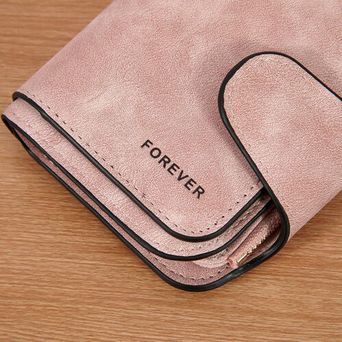 New Retro Matte Leather Women's Wallet Short Handle Multi-Card Slim Wallet Zipper Pocket Student Small Handbag