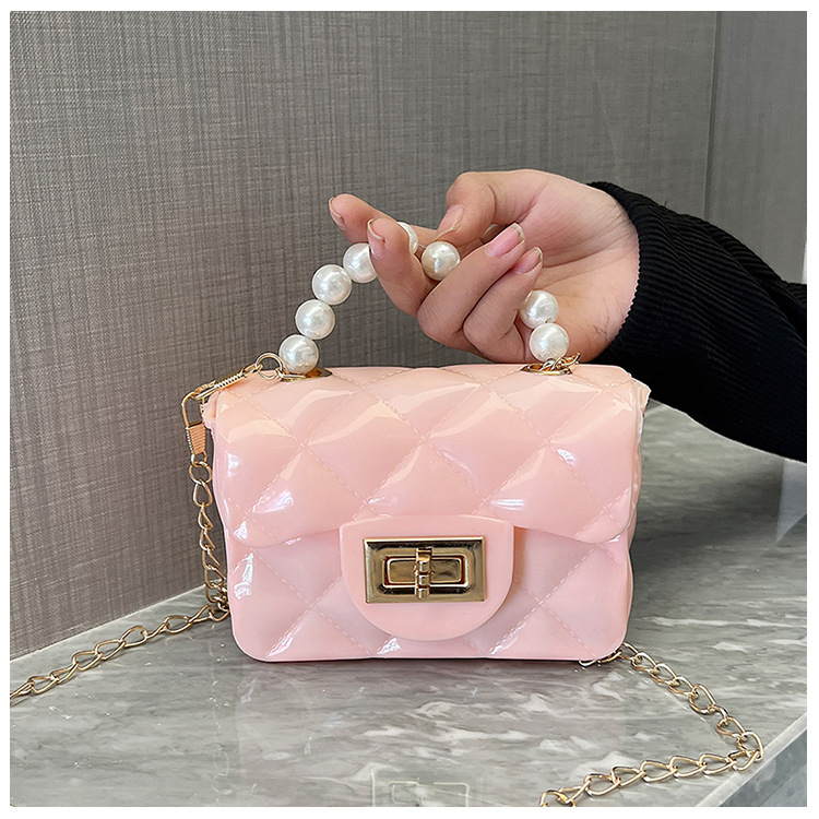 90g Weight Lock clasp Closure Type Women's Mini All Seasons Pvc Fashion Handbag