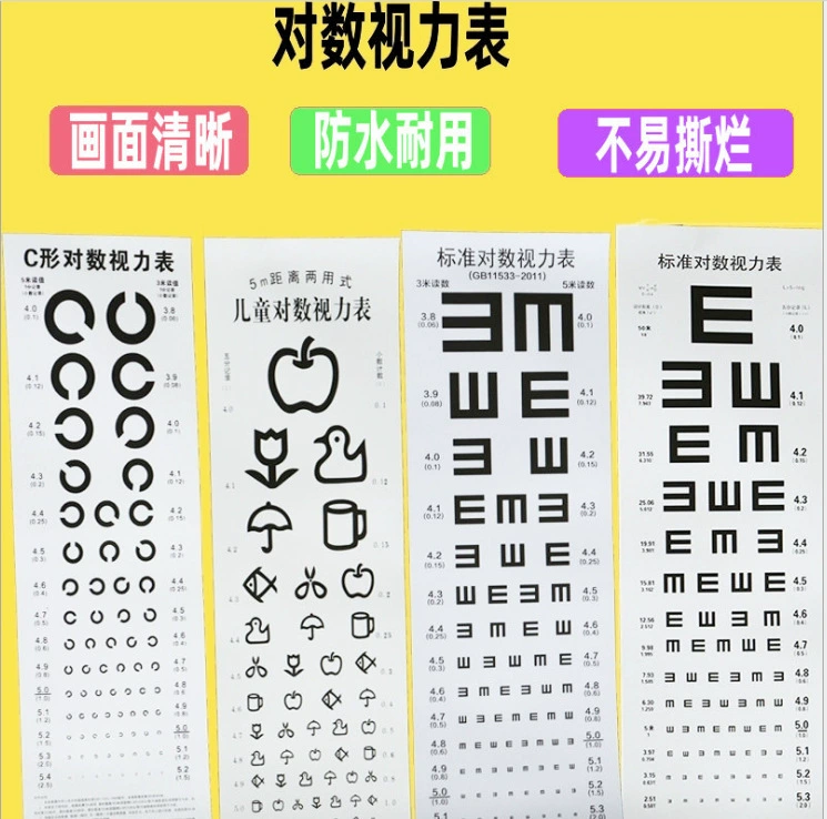 Таблица зрения, настенная диаграмма, международный стандарт, детский домашний детский сад, таблица зрения для взрослых, E-образная C-образная таблица тестирования зрения