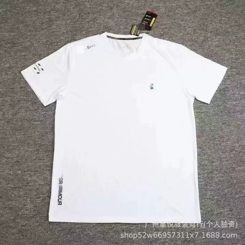 Летняя трансграничная мужская спортивная быстросохнущая футболка из ледяного шелка для тренировок на открытом воздухе, бега, фитнеса, легкая, большого размера, повседневная, с короткими рукавами