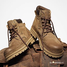 踢不烂大马丁男款英伦高帮靴子大黄靴休闲复古户外工装短靴新款靴
