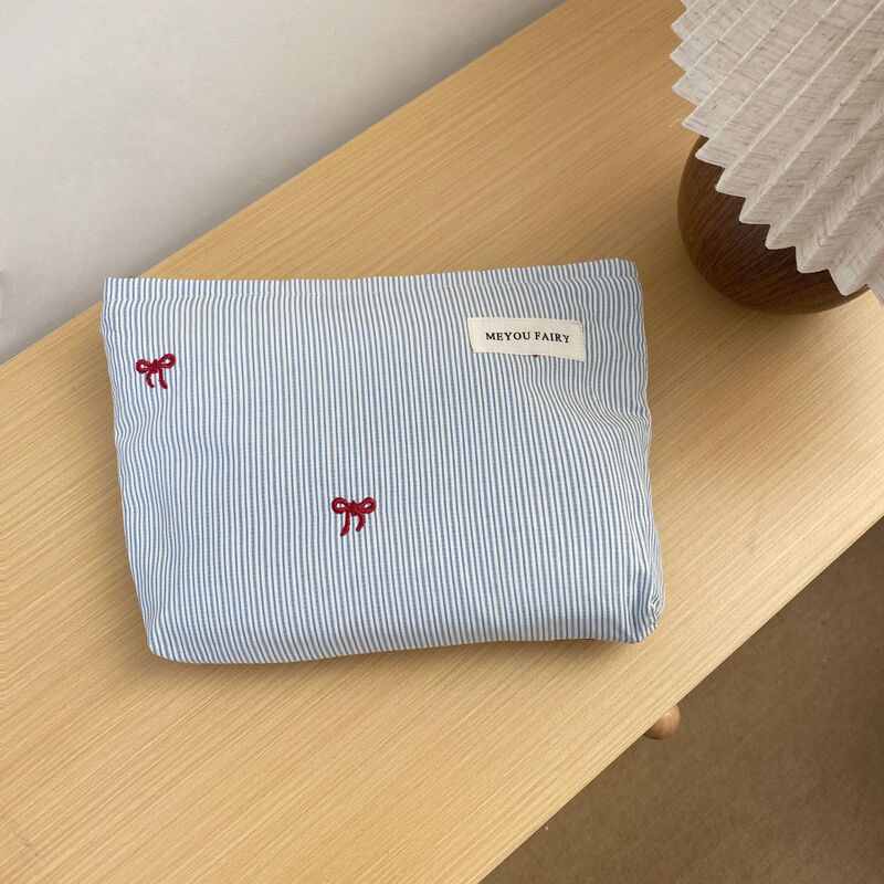 シンプルなリボン収納袋、旅行の必需品ライナーバッグ、化粧品バッグ、女性の大容量ポータブル化粧品収納袋|undefined