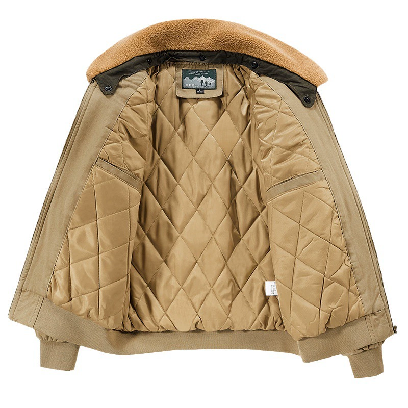 Demi-season warm down jacket, American style