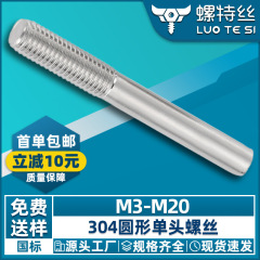 304 ステンレス鋼単頭ネジボルト丸スタッド片頭ネジ延長ネジねじ M3M4M5M6M8M20