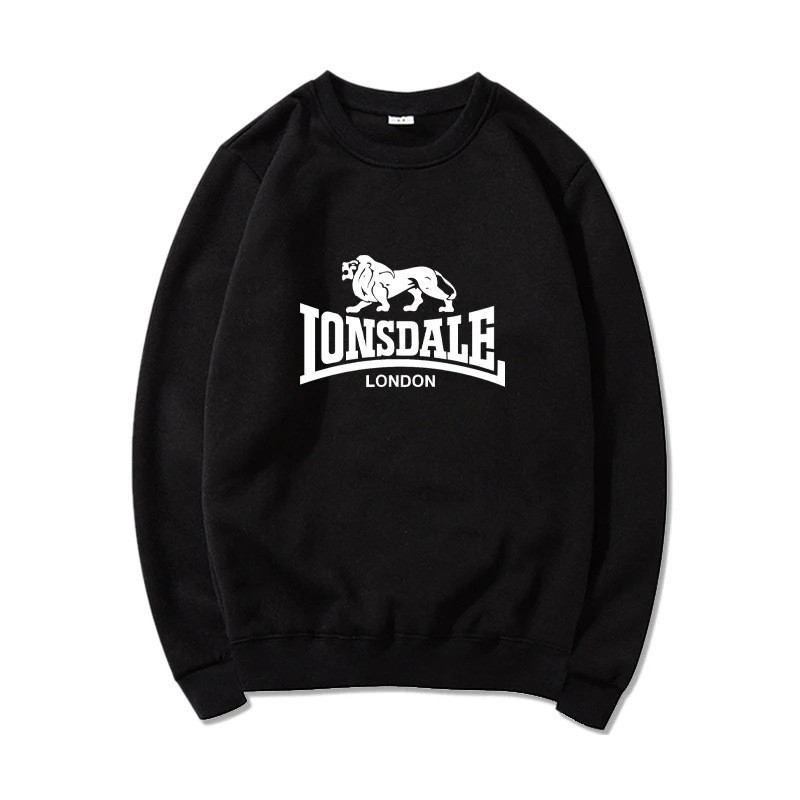 Lonsdale kişi payız qış dəyirmi yaxalı printli sviter