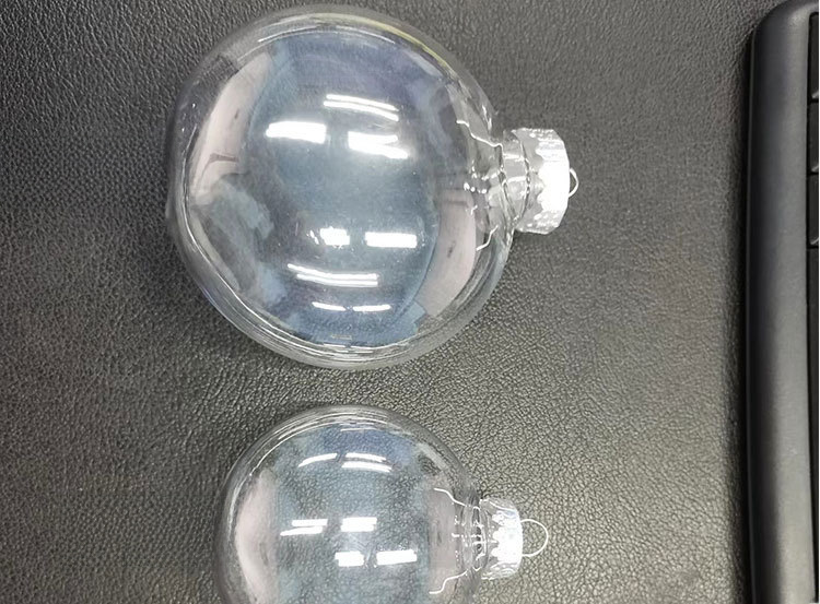 Direkte Lieferung ab Werk 6080100 transparente Kugel, flache Kugel, PET-Blasformkugel, nahtlose transparente Kunststoff-Weihnachtskugel, Glühbirnenflasche_voghion.com