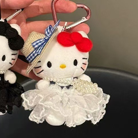 赫本风hellokitty小挂件可爱毛绒公仔女生高级感书包配饰送闺蜜|undefined