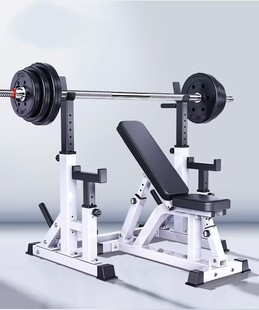 Sleeping Push Rack Household Squat Rack Barbell Rack Household Equipment Free Lifting Bed One-piece Fitness Equipment Men's