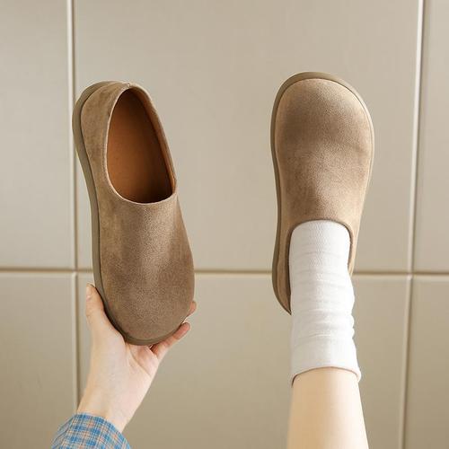 2025 Spring Outerwear Bouncy Fashion Ugly Cute Bkeen Shoes Versatile Thick Sole Capsule Flat Shoes Women