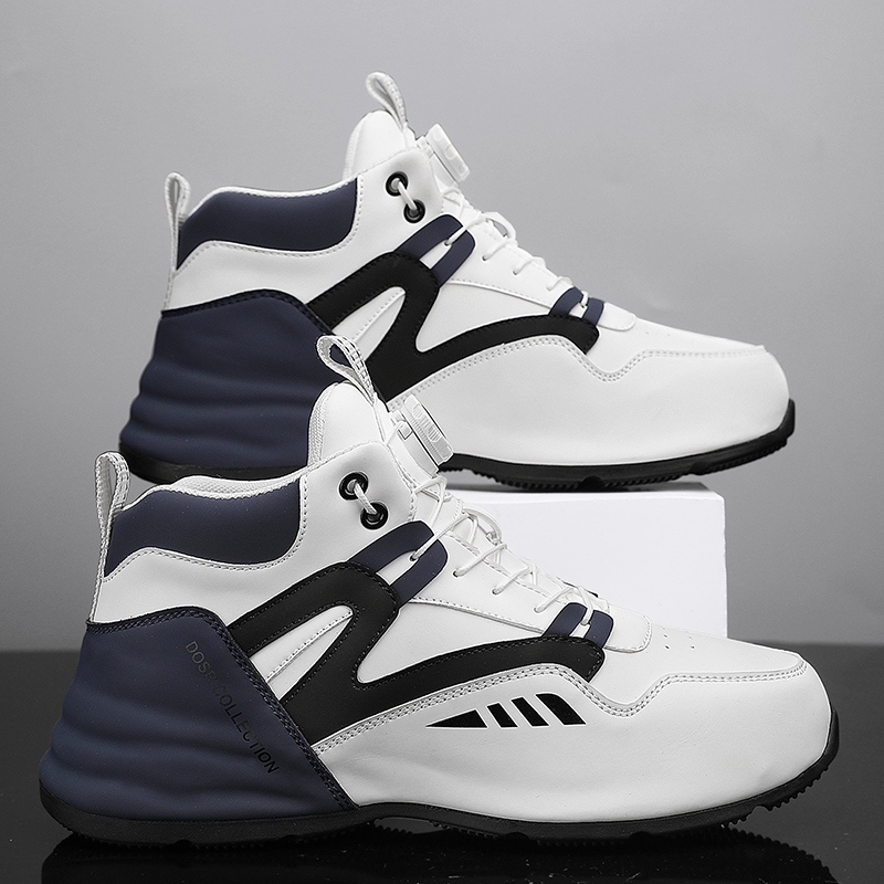 Zapatos de hombre de alto nivel, zapatos deportivos de invierno y otoño, botones giratorios de baloncesto, zapatos casuales para hombres.